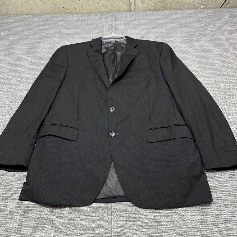 Vintage Peter Millar Sports Coat Mens 42R Grey Blazer Jacket Wool Union Made‎